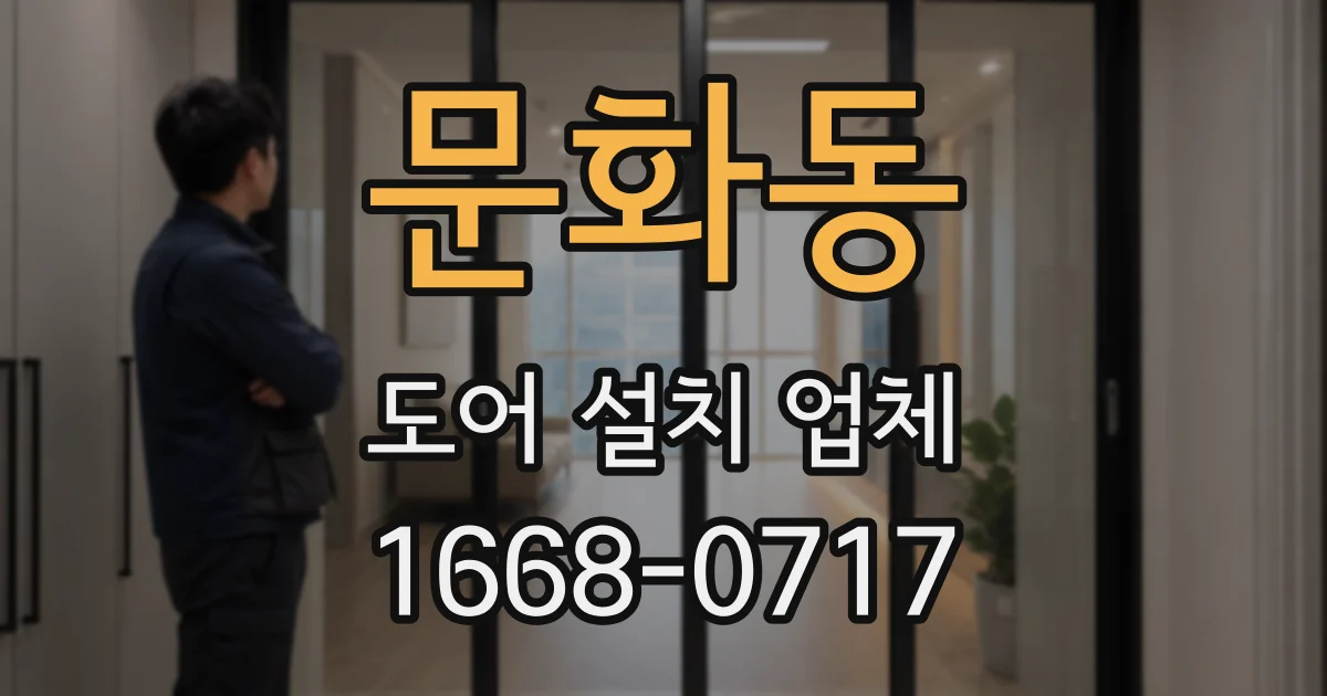 문화동 도어 설치 업체