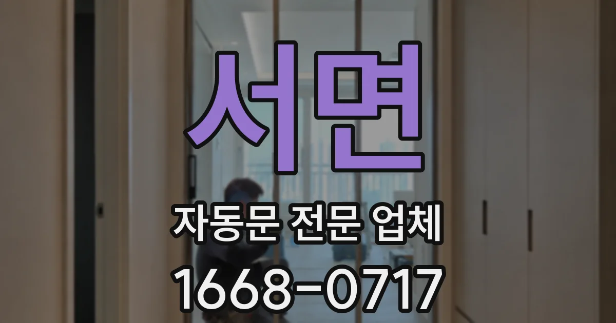 서면 자동문 전문 업체