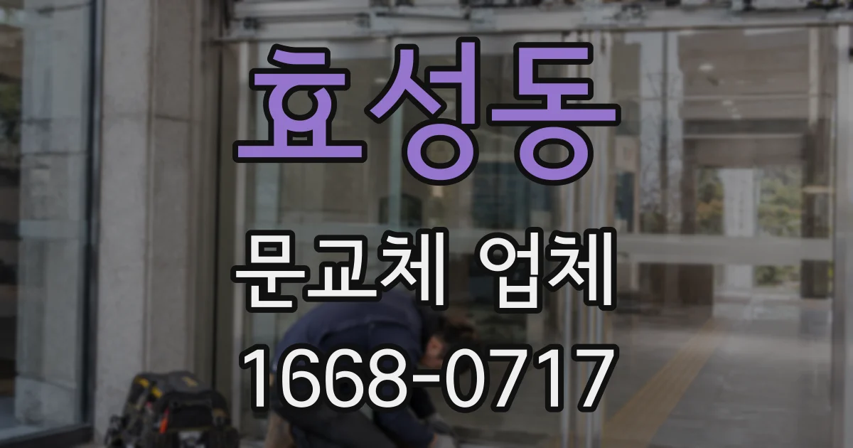 효성동 문교체 업체