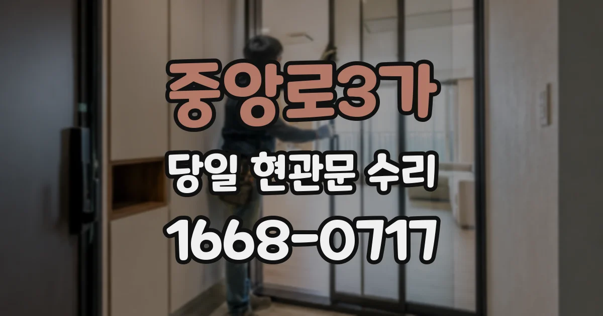 중앙로3가 당일 현관문 수리