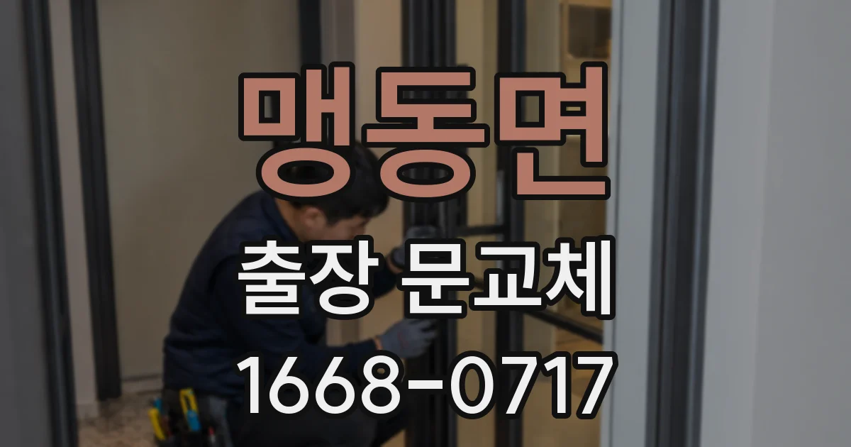 맹동면 출장 문교체