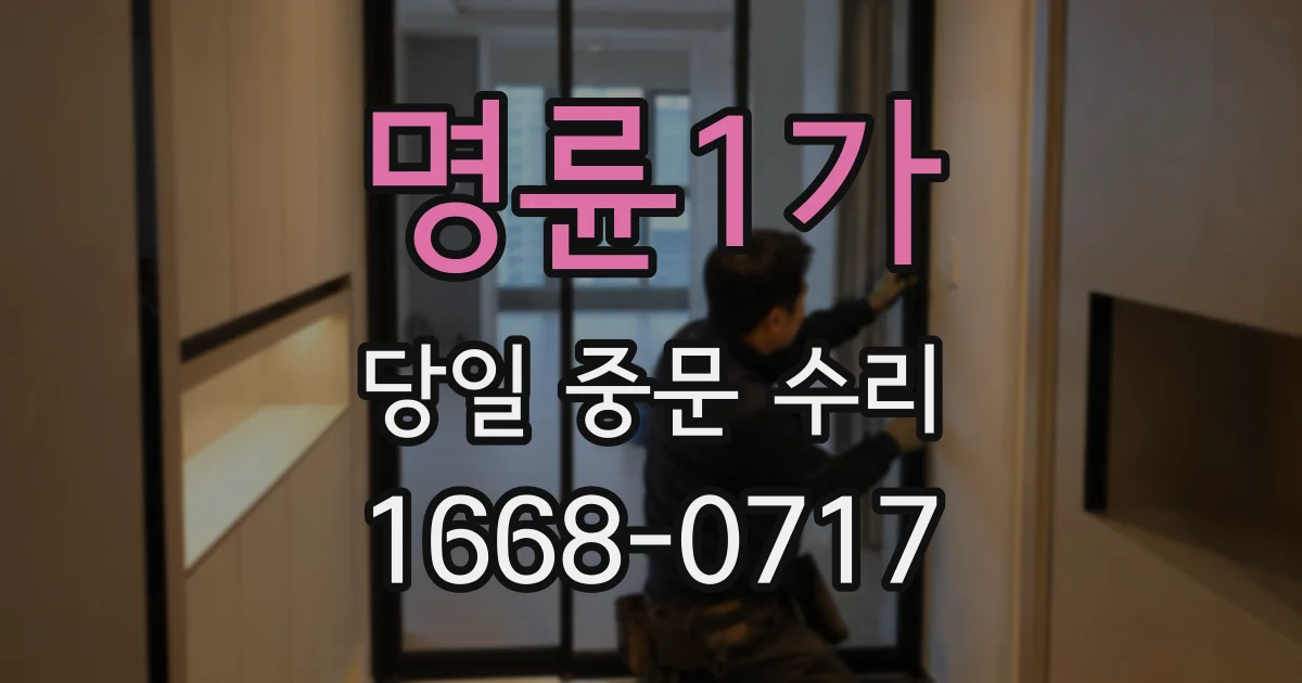 명륜1가 당일 중문 수리