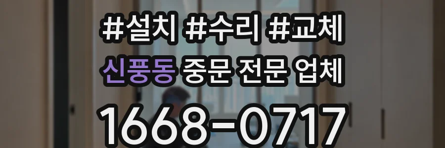 신풍동 중문 전문 업체