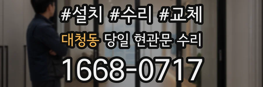 대청동 당일 현관문 수리