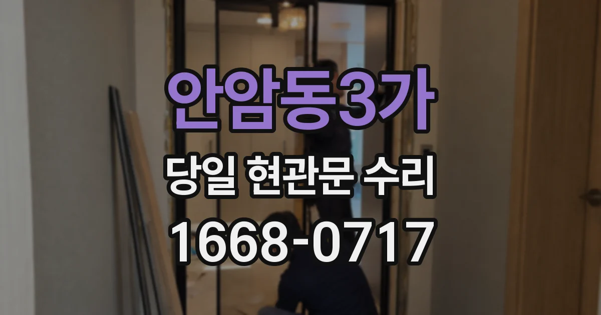 안암동3가 당일 현관문 수리