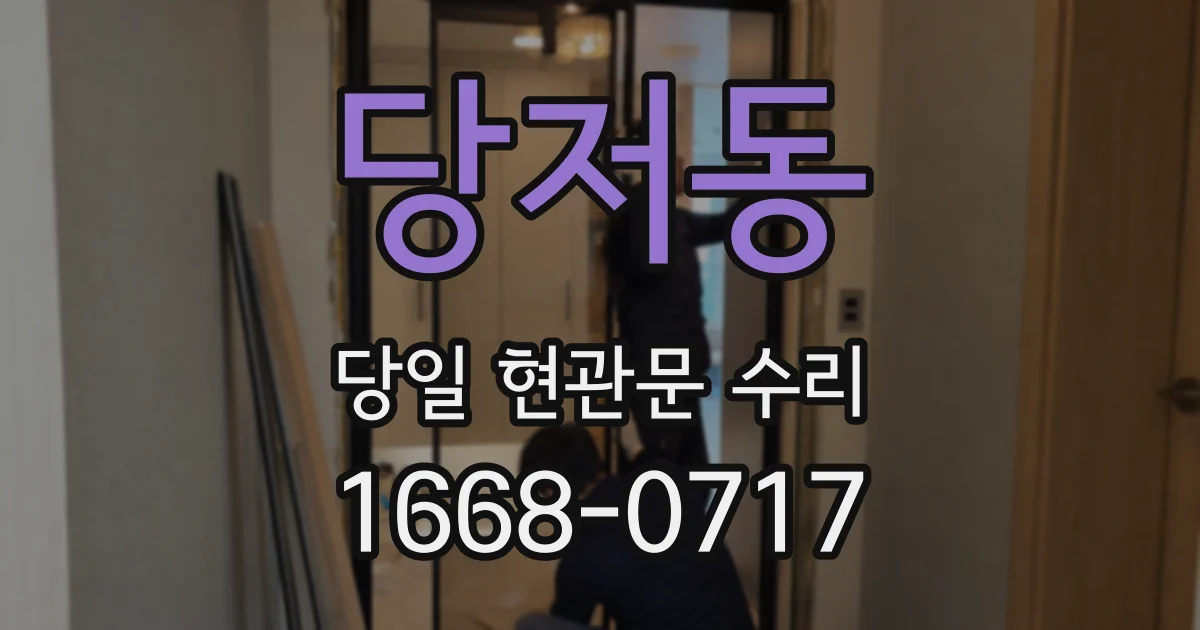 당저동 당일 현관문 수리