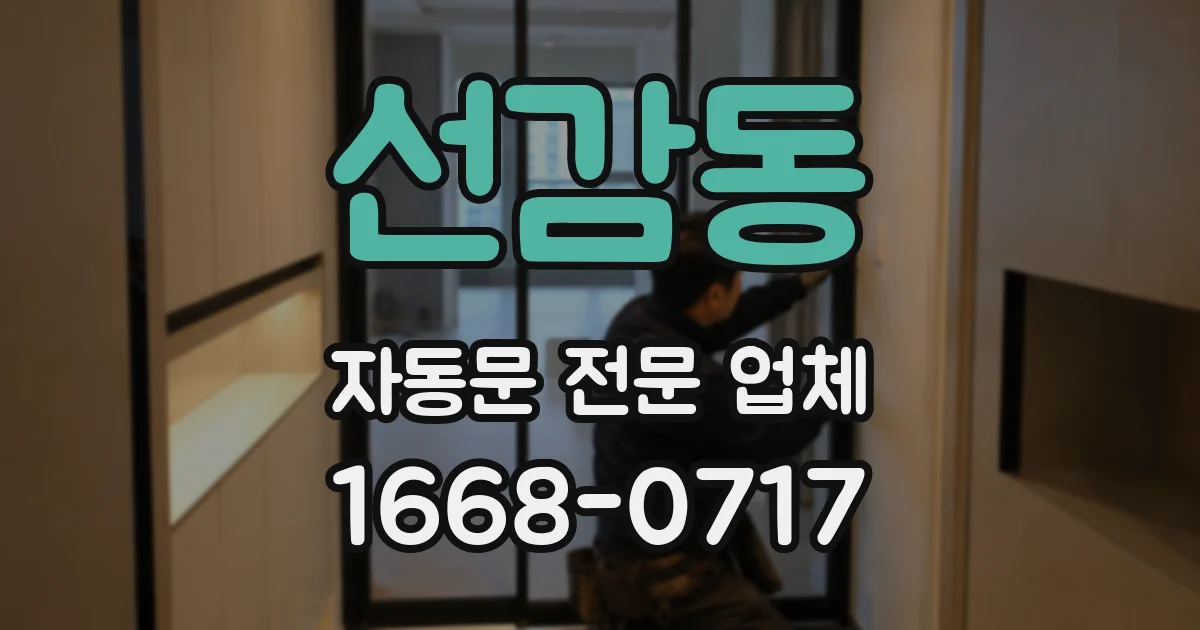 선감동 자동문 전문 업체