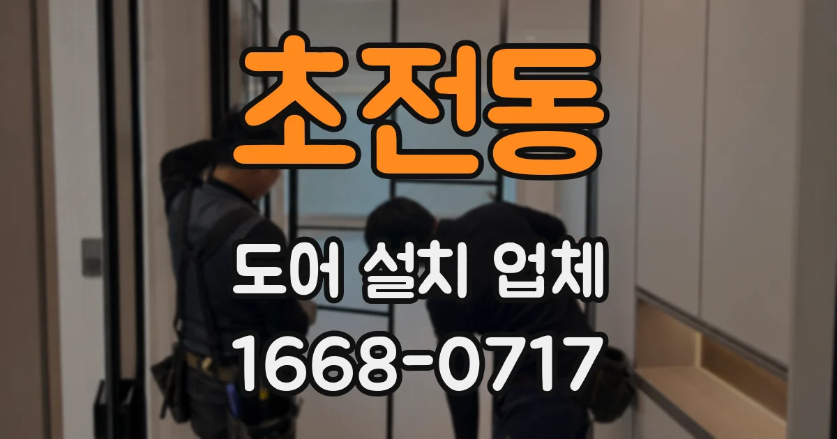 초전동 도어 설치 업체