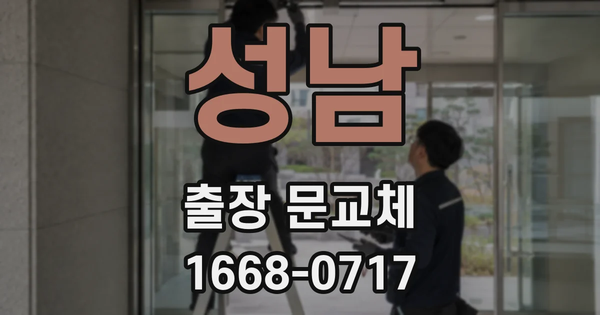 성남 출장 문교체