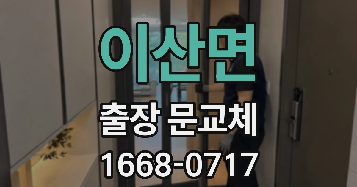이산면 출장 문교체