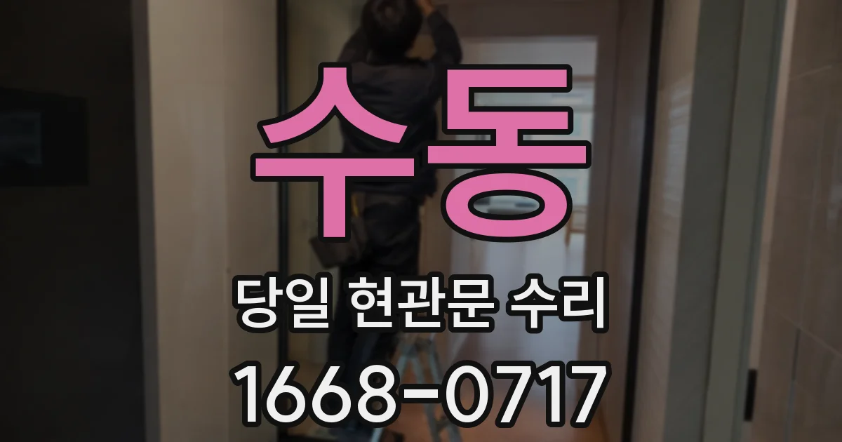 수동 당일 현관문 수리
