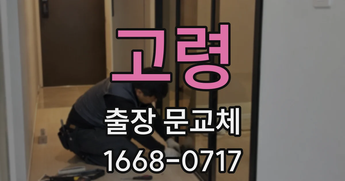 고령 출장 문교체