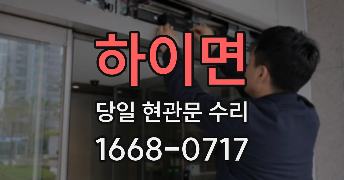 하이면 당일 현관문 수리