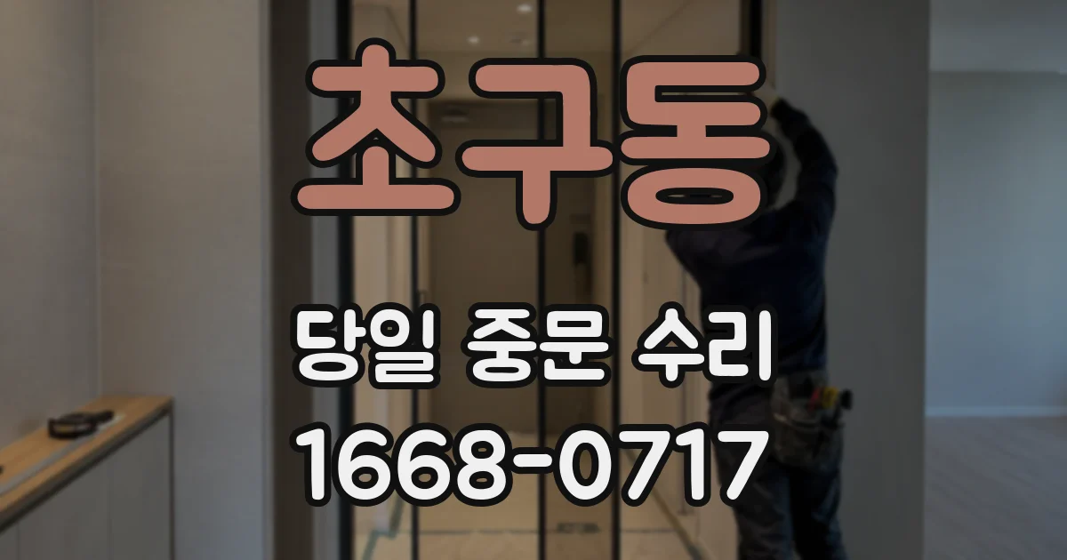 초구동 당일 중문 수리