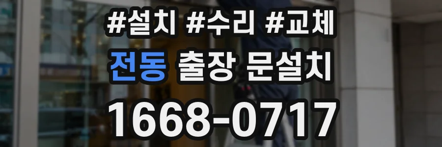 전동 출장 문설치