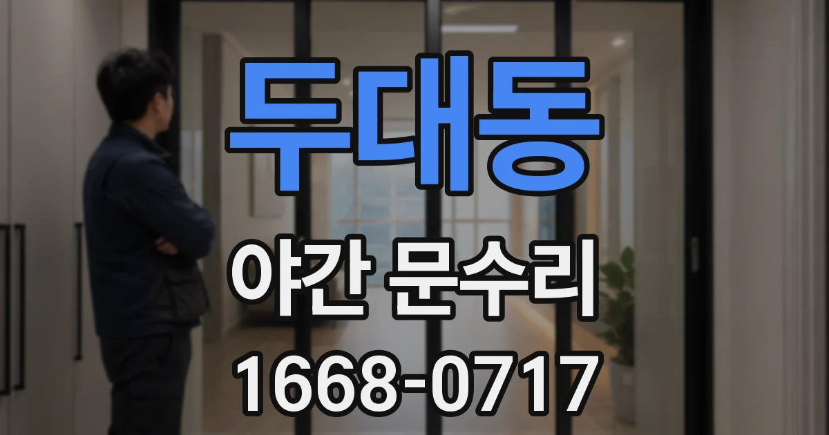 두대동 야간 문수리