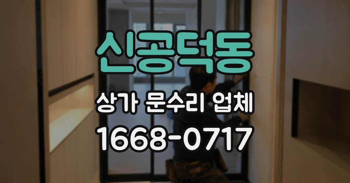 신공덕동 상가 문수리 업체