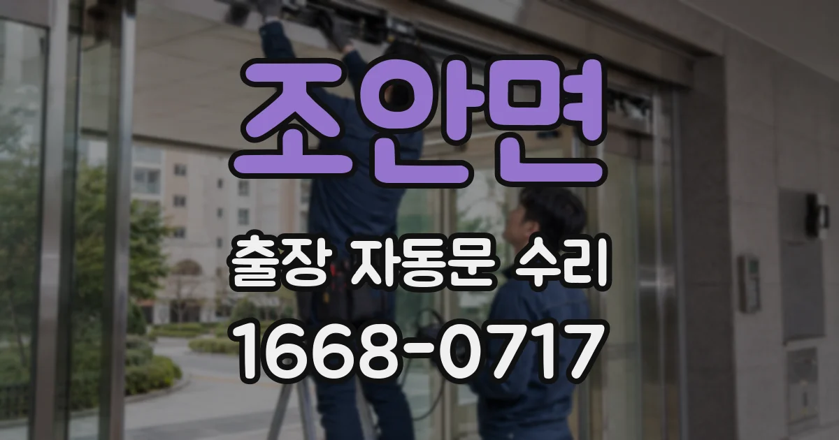 조안면 출장 자동문 수리