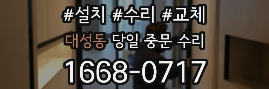 대성동 당일 중문 수리
