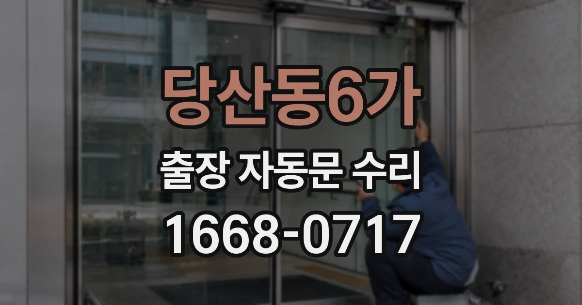 당산동6가 출장 자동문 수리