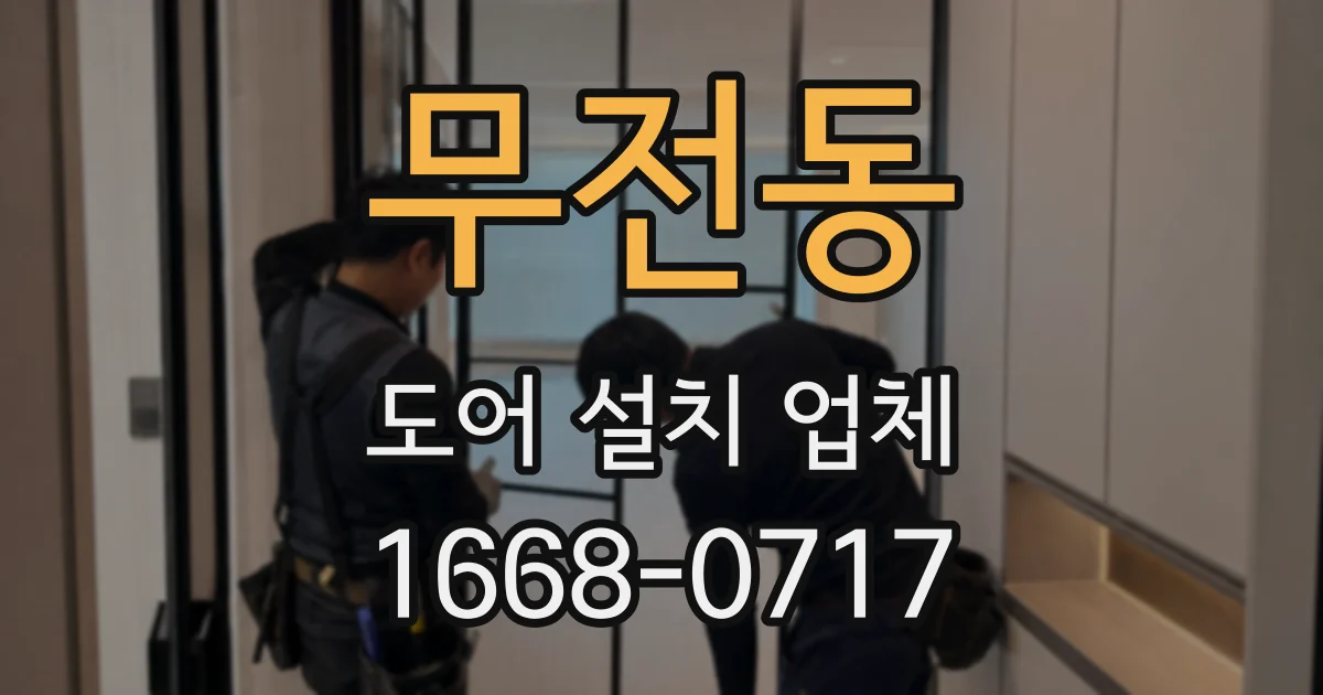 무전동 도어 설치 업체