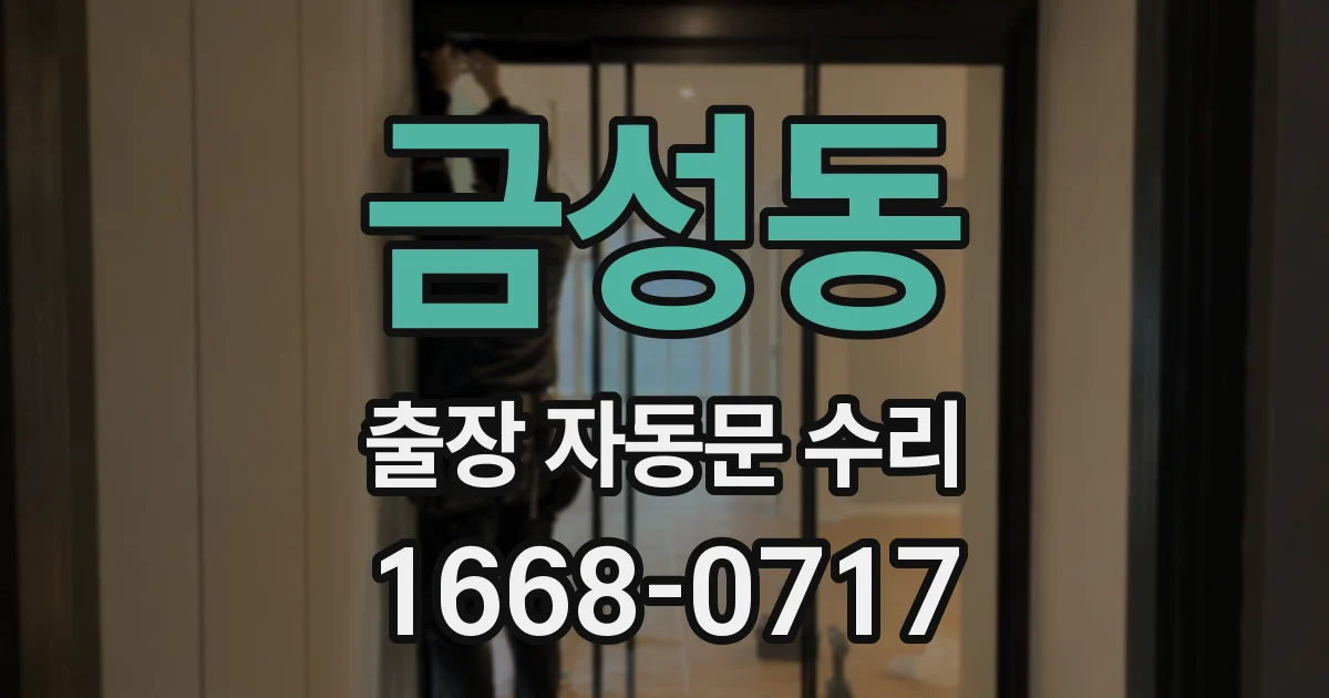 금성동 출장 자동문 수리