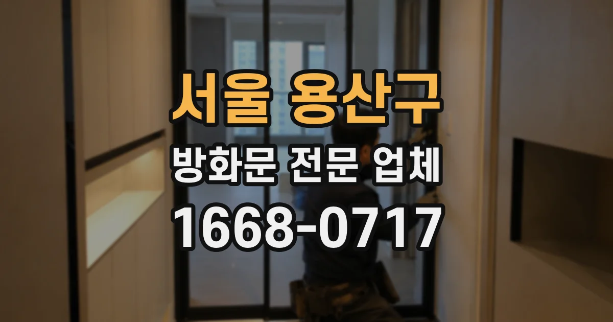 서울 용산구 방화문 전문 업체
