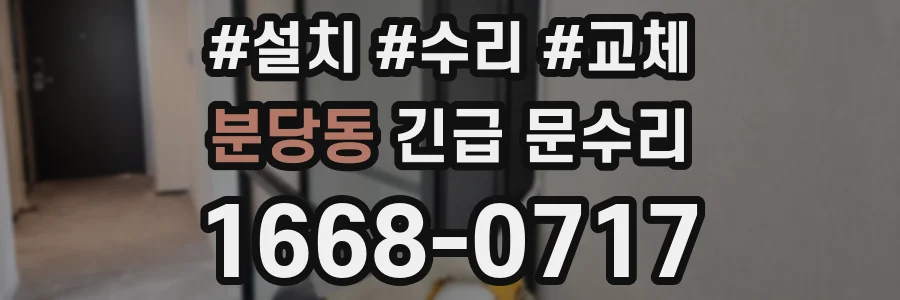 분당동 긴급 문수리