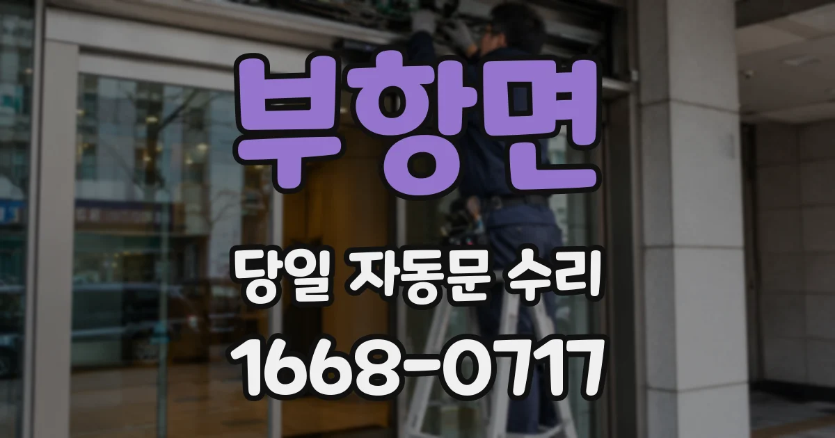 부항면 당일 자동문 수리