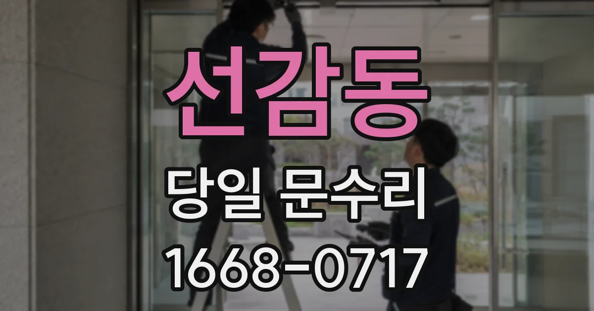 선감동 당일 문수리