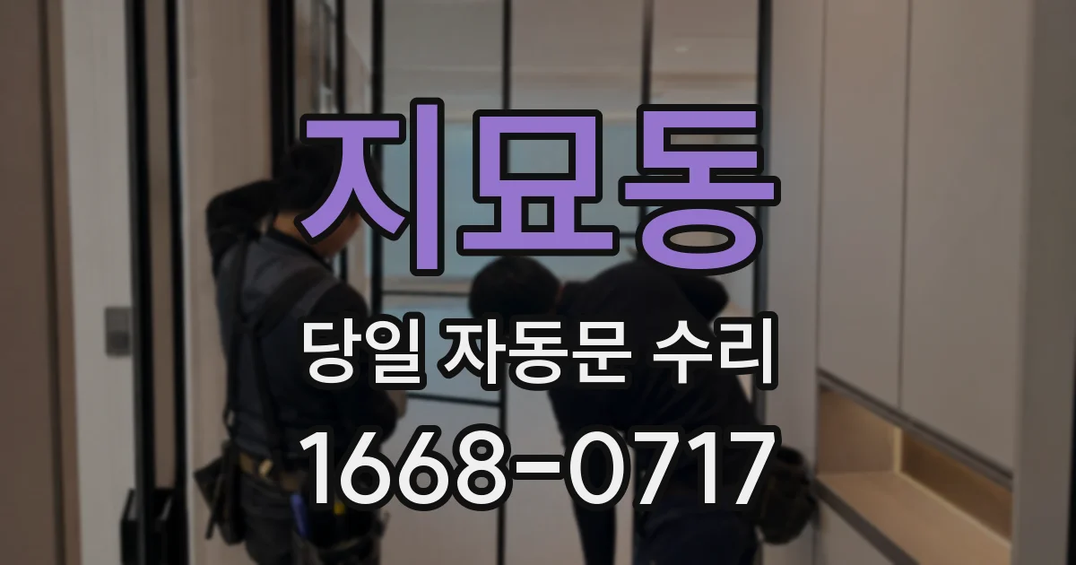 지묘동 당일 자동문 수리