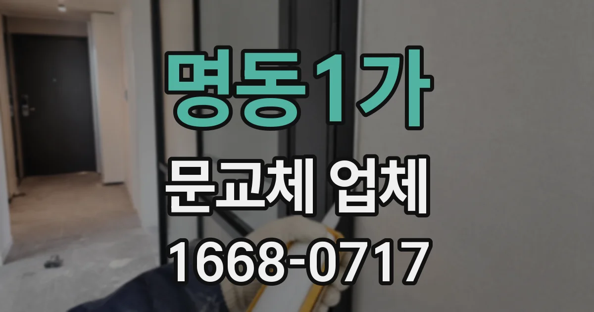 명동1가 문교체 업체
