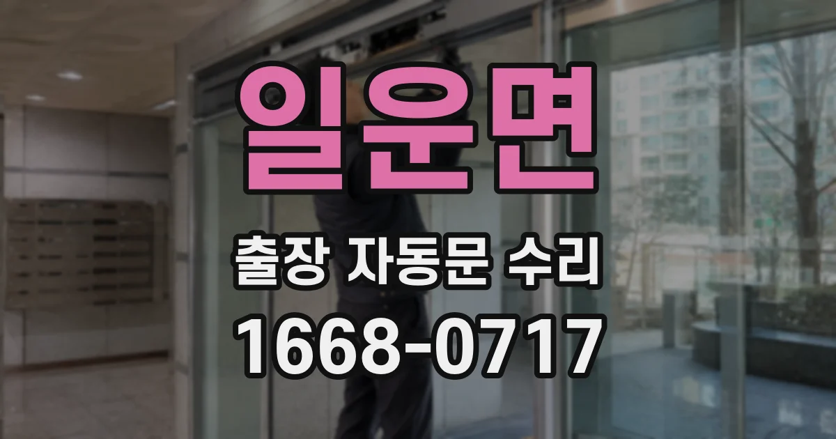 일운면 출장 자동문 수리