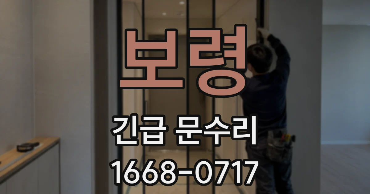 보령 긴급 문수리