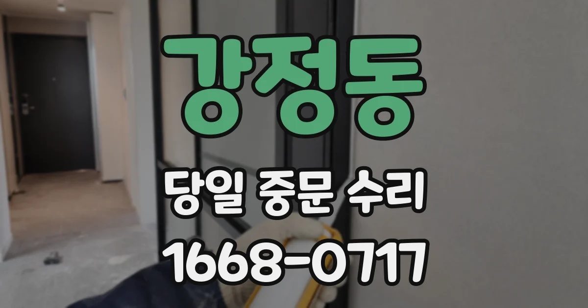 강정동 당일 중문 수리