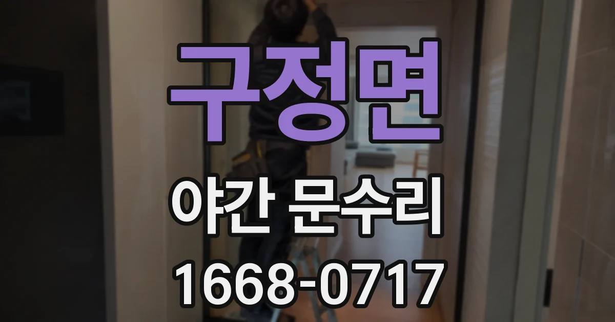 구정면 야간 문수리
