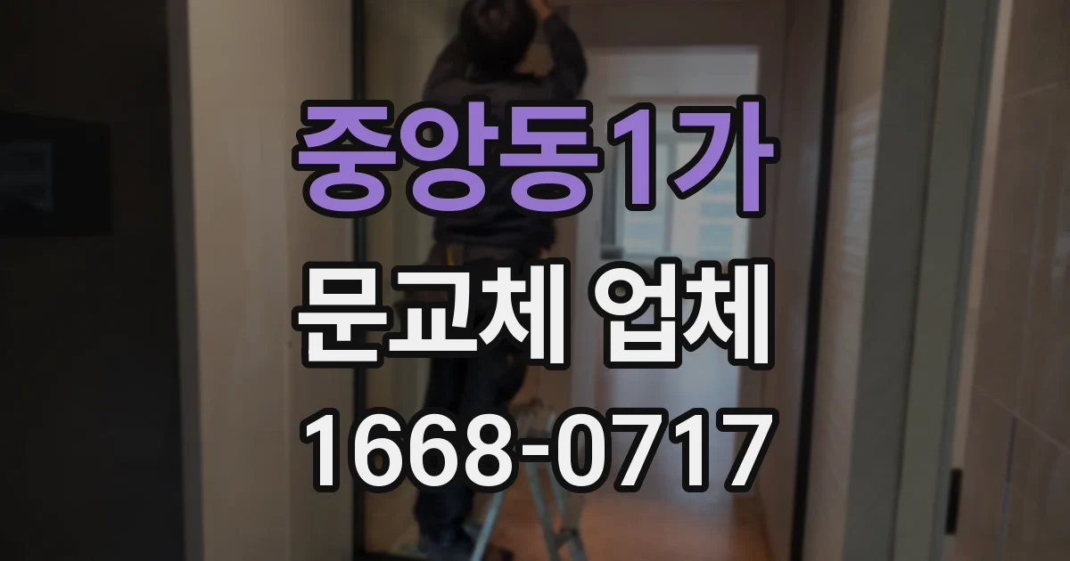 중앙동1가 문교체 업체