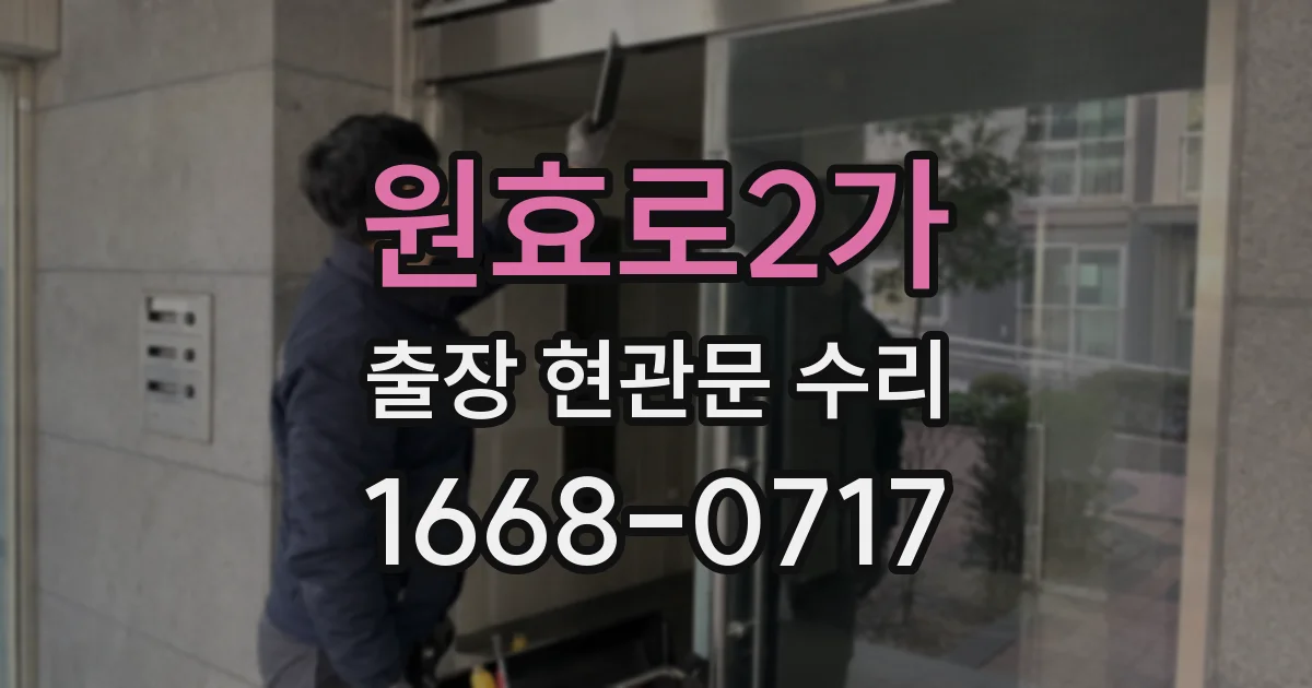 원효로2가 출장 현관문 수리