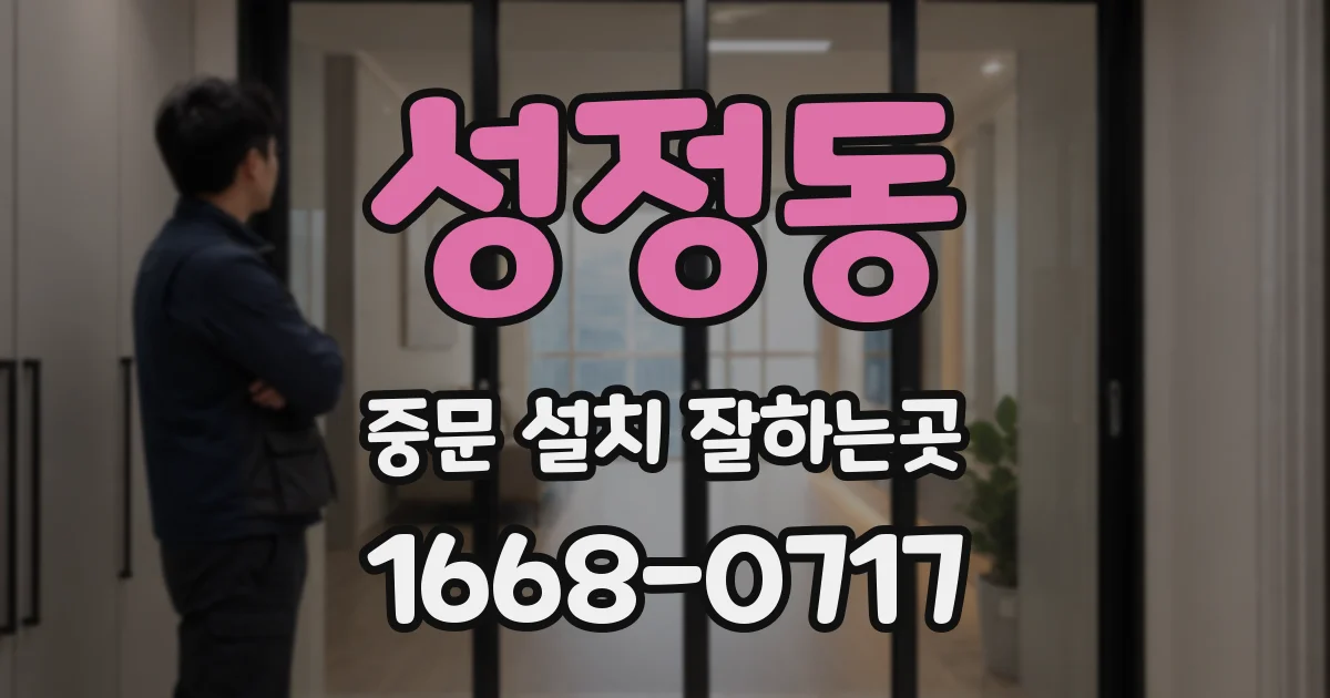 성정동 중문 설치 잘하는곳
