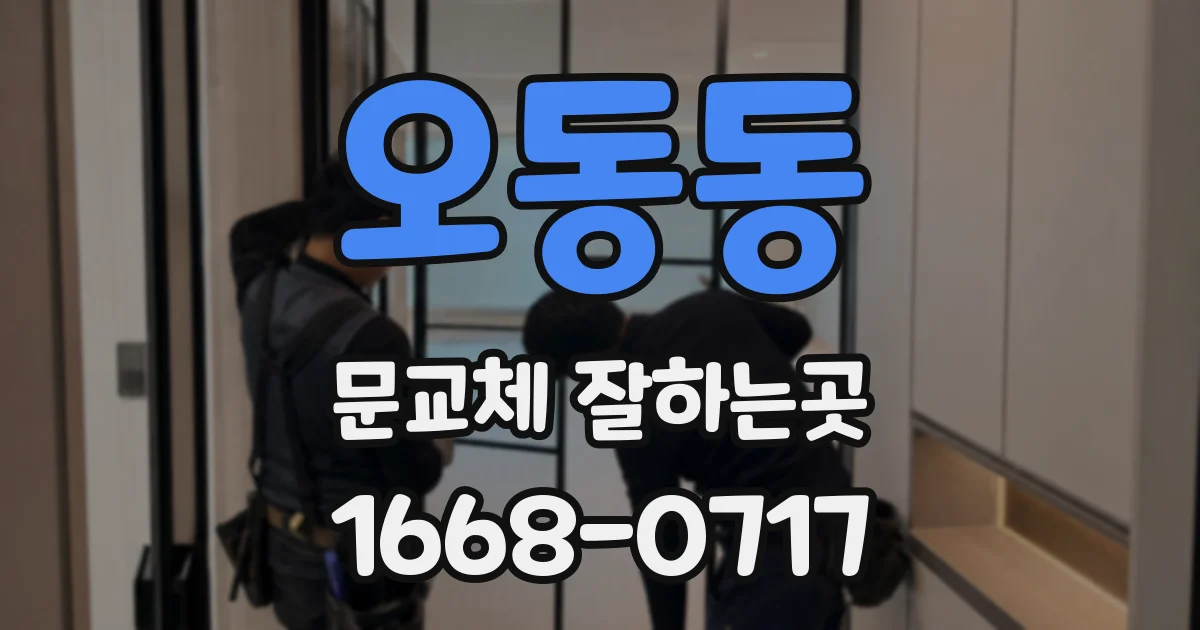 오동동 문교체 잘하는곳