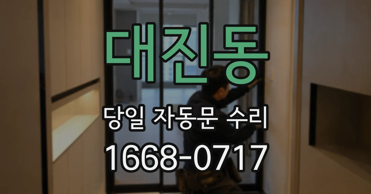 대진동 당일 자동문 수리