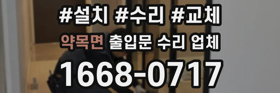 약목면 출입문 수리 업체