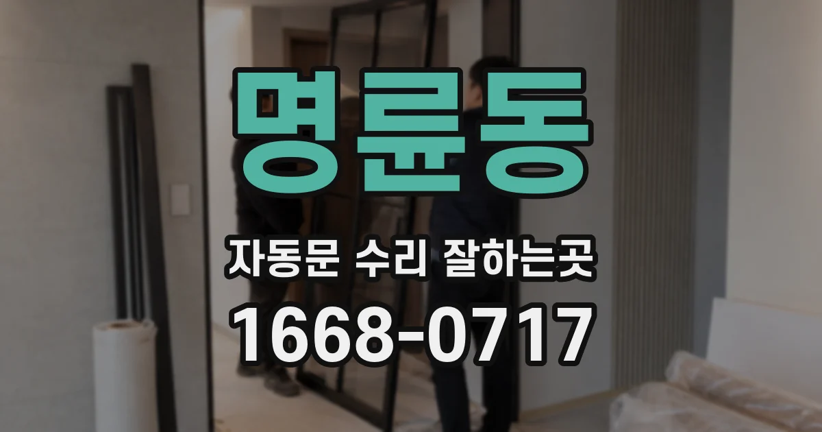 명륜동 자동문 수리 잘하는곳