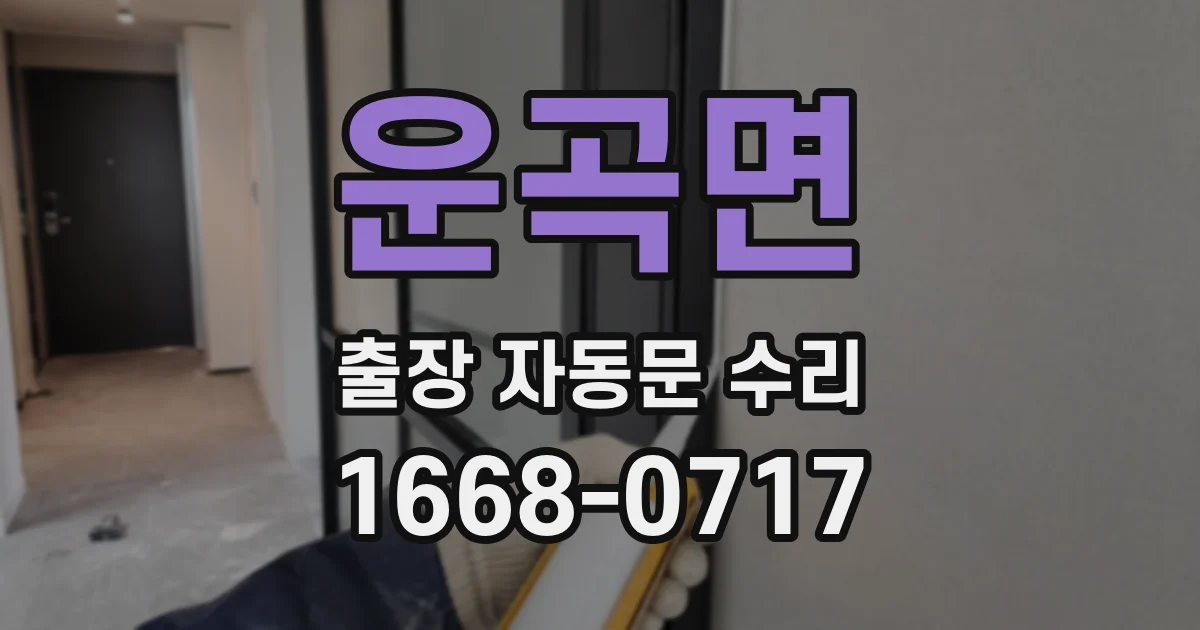 운곡면 출장 자동문 수리