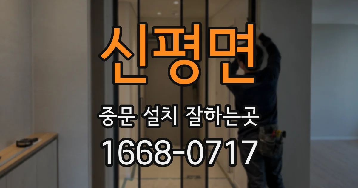 신평면 중문 설치 잘하는곳