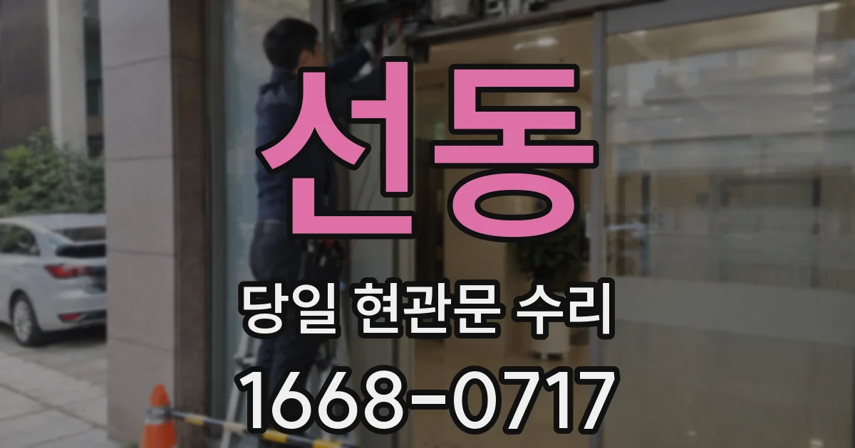 선동 당일 현관문 수리