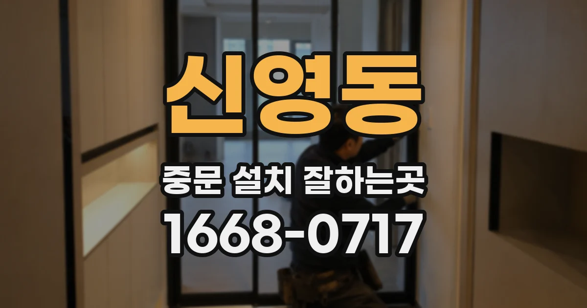 신영동 중문 설치 잘하는곳