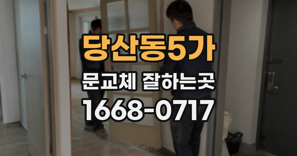 당산동5가 문교체 잘하는곳