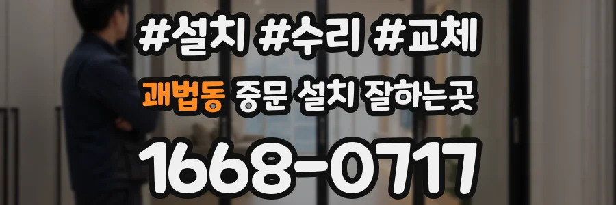 괘법동 중문 설치 잘하는곳