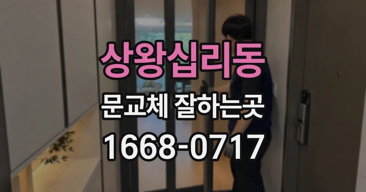 상왕십리동 문교체 잘하는곳